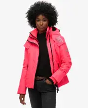 Hooded Mountain Windbreaker Jacket | Hyper Fire Pink