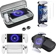 Tasche für Playstation Portal Remote Player【2024 4 in 1】Tragetasche für PS Portal mit Tragetasche+Schutzhülle+9H Härte Gehärtetes Glas*2+Joystick Kappen*2, Harte Tragetasche für PS Portal Zubehör