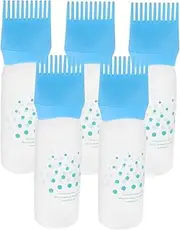 OFFIGAM 5pcs Hair Dye Applicator Bottles with Comb Graduated Scale for Accurate Measurement Lightweight Plastic Rinse Styling Tool Versatile Hair Coloring for Salon Home Use