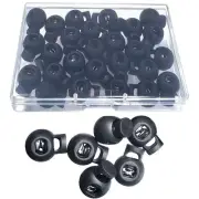 25 PCS Adjustable Ball Cord Lock Round Toggle Stopper Cord Stop Toggle Rope T...