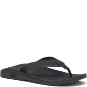 Chaco Classic JCH107831 Flip Flop Men's 10 Black Leather Slip On Sandals ZPO2861