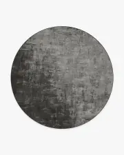 245' Round | Machine Washable Runner Rug | Kid & Pet Friendly | Indoor Rug | Impasto Greyscale Rug | Ruggable