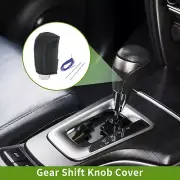 Car Gear Shift Knob Cover for Mazda 3 2014-2018 Pebbled Black Blue Faux Leather (for: Mazda)