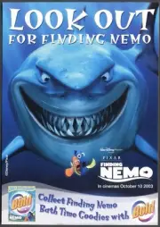 FILM POSTER Postcard/Bold Bath-time Promotion: Disney's FINDING NEMO. Free Uk p&