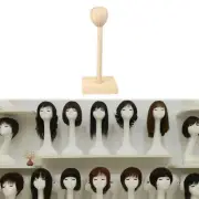 Dolls Wig Stand Display Wooden Mannequin Wig Headpieces BJD Stand Doll Stand