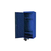 SP Tools 27" USA Sumo Ser Side Cabinet - 3 Shelfs & Clothes Hang Rail Blue/Black