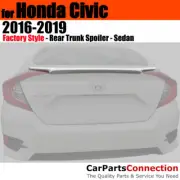 Painted Trunk Spoiler For 16-19 Honda Civic Sedan No Drill NH578 TAFFETA WHITE (for: Honda)