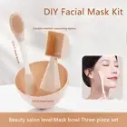 3Pcs/set Silicone Mask Brushes Bowl Measuring Cup DIY Powder Seaweed Mask To ❤B❤