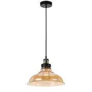 Hershey Black Amber Shade Pendant Light