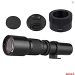 500MM 超長焦鏡頭手動變焦 F8.0-F32 光圈,帶 T 型卡口到 NEX E 卡口轉接環更換,適用於 A9 A7