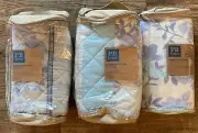 Pottery Barn Teen 2 Shams 1 Case Sugar Snap Patch Blue Purple Stripe Floral NEW