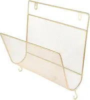 DOITOOL Wall Mounted Iron Art File Organizer Decorative Hanging Rack for Books Magazines Office Supplies Lightweight Storage for Home Office Decor