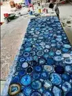 Blue Geode Agate Counter Top Slab, Dining Counter Slab Top / table Sale Online