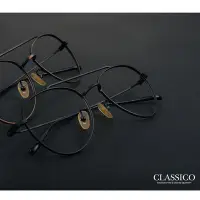 在飛比找Yahoo!奇摩拍賣優惠-CLASSICO T10 (霧黑) 鈦金屬 鏡框 半手工眼【