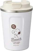 Skater STBC3F Snoopy Snoopy Thermal Insulated Coffee Stainless Steel Tumbler, Small, 11.8 fl oz (350 ml) with Lid, Vacuum, Insulated Construction, Peanuts