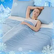 Forcipower Cooling Blanket, Forcipower Summer Ultimate Cooling Blanket, Convenientto Summer Ultimate Coolings Blanket, Keep Cool for Night Sweats (Light Blue,S)