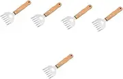 5pcs Stainless Steel Bear Claw Meat Shredder with Handle BBQ Tool for Shredding Chicken Beef and More Heat Resistant and Scratch Resistant Meat Handler Forks