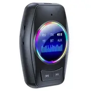 2 in 1 Bluetooth-Compatible 5.0 Audio Transmitter Receiver HD Screen Display Wireless Transmitter Adapter for PC TV Speaker Headphones Home Stereo System