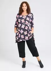 Taking Shape Joplin Ruffle Top Plus Size S (16-18) RRP $109 NEW