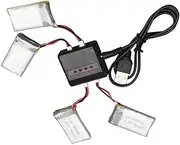 Kisangel 4pcs Lipo Battery with Charger for Xc Quadcopter High Capacity Lightweight Design Extended Flight