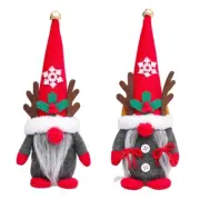 Handmade Antler Snowflake Christmas Faceless Santa Decoration Swedish