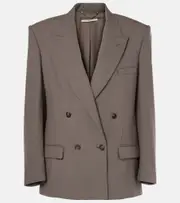 [Stella McCartney] Stella McCartney Oversized wool blazer AU 6 brown