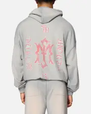 [SAINT MORTA] Saint Morta Hardcore Boxy Hoodie Sunfade Grey - Size M M Sunfade Grey