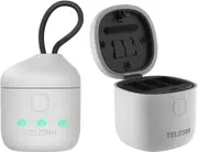 TELESIN Allin Box - 3 Slot USB Battery charger/Storage Box for GoPro HERO9/10/11 Black/12