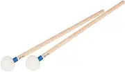 LIGIGWASH 2Pcs Wooden Handle Felt Drumsticks for Percussion Instruments Durable Drum Mallet Sticks with Comfortable Grip for Snare Drums Xylophones and Teaching
