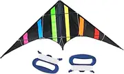 Dickly Stunt Power Kite - Dual Line Outdoor Fun Sports for Lawn, Tricks and Stunts Flying - Triangle Design for Beginners
