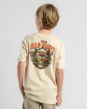 [The Mad Hueys] The Mad Hueys Boys' The Island Captain T-Shirt in Cement Grey Size 10 10 Cement Grey