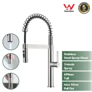 Commercial Kitchen Tap Sink Mixer Tap Brushed Nickel 3-Mode Pull Out/Down Design
