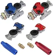 Boeray Aluminum Emergency Gladhand Valve Universal Glad Hands and Air Hose Brake Coupling Service Handshake Anodized Aluminum Glad Handle for Truck Semi Trailer RVs Big Bubba Drop Deck