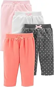 [Simple Joys by Carter's] Baby Girls' 4-Pack Fleece Pants