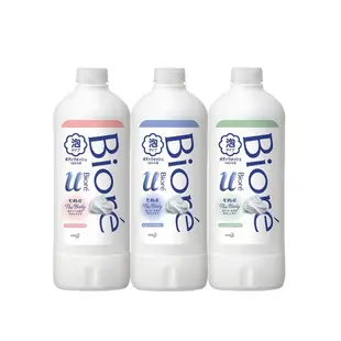 Biore高彈潤沐浴慕絲補充瓶自然草本香450ML