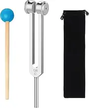 DiDiBirDi 128Hz Tuning Fork - Aluminium Alloy with Silicone Hammer & Carry Pouch - Perfect for Yoga, Meditation & Relaxation