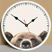 Peek-A-Boo Bear 25cm Plastic Silent Kids Wall Clock Child