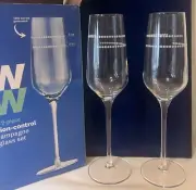 Weight Watchers Portion Control Champagne Glass 2-Piece Set / Box