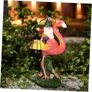 Garden gnome and Flamingo Solar Sculptures Statue Perfect Birthday & Mom