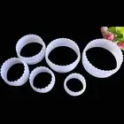 1 Set Double-sided Cookie Cutters Round Plastic Bread Baking Cake Rings for Home
