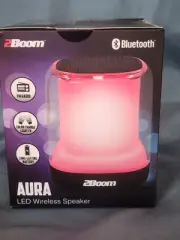 2Boom AURA Led Wireless Speaker Color Changing Bluetooth New In Box