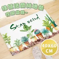 在飛比找momo購物網優惠-【半島良品】40x60cm/花園盆裁/綠植系列法蘭絨防滑地墊