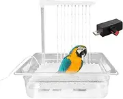 USB Powered Bird Bath Tubs - USB Powered Automatic Bird Bath - Motorized Birdbath Tray with Speed Controller for Small Pets, Birds, Parrots, Hamsters