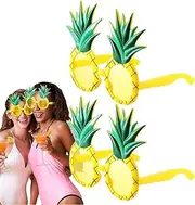 Pineapple Sunglasses,2 Pairs Pool Sunglasses - Hawaiian Tropical Pineapple Eyewear Parties Favors Booth Props for Pool Beach