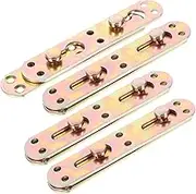 MUSISALY 4Pcs Heavy Duty Bed Frame Brackets Bed Rail Hinge Fittings for Furniture Easy to Install Corner Connectors for Sturdy Support Compatible
