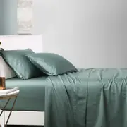 Soho 1000TC Cotton Sheet Set Forest Green Mega Super King Bed