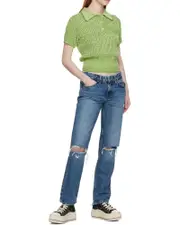 70s Low Rise Straight jeans 28 Blue