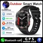 Military GPS Smart Watch Men Flashlight Compass Waterproof Outdoor Sport Tracker