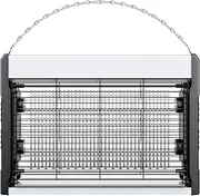 3200 V Mosquito Killer Lamp, USB Electric Mosquito Net, 2 x UV LED Mosquito Lamp, Touch Protection, with Chain and Tray, for Indoor Outdoor Gutter