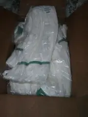 12 Enviro Clean EC910L Loop End White Mop Heads Green Head/Tail Band Medium NEW